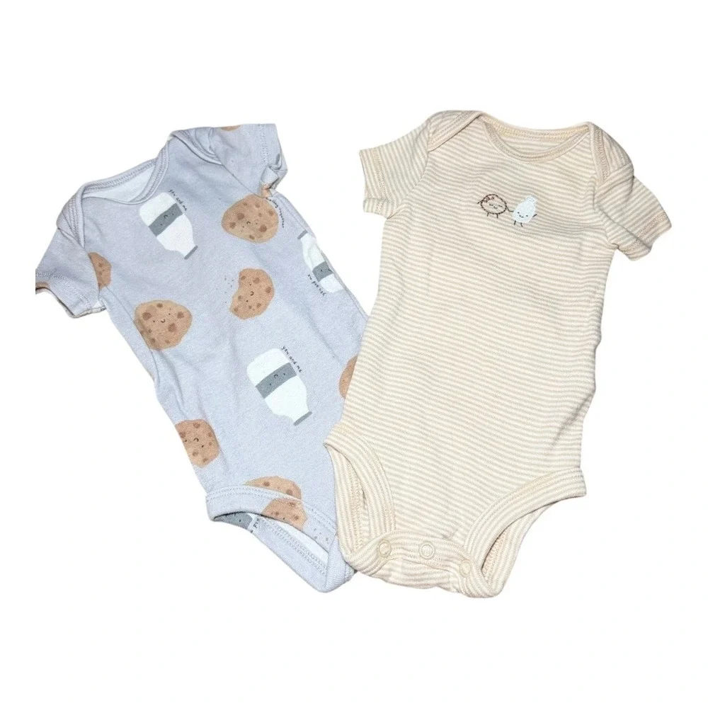 Cottagecore Carter's Bodysuit Set NB Newborn Multicolor Animal Cookies Clouds